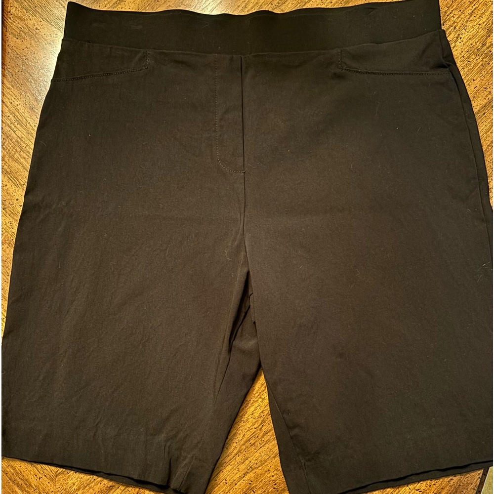 CALVIN KLEIN DRESSY BLACK SHORTS!!! WOMENS LARGE!!! Worn ONCE!!!